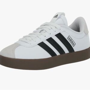 NEW Adidas VL Court 3.0 Sneakers - White Black Gum Sole. Mens 8.5, women’s 10